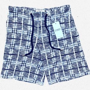 Made in New York. Only 1 made. Drawstring shorts.